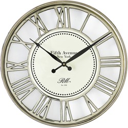 Riviera Maison Wandklok - Fifth Avenue Clock - Goud - 1 Stuks