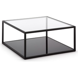 Kave Home - Vierkante salontafel Blackhill 80 x 80 cm zwart 