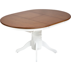 AKRON - Uitschuifbare eettafel - Donkerbruin - 106/150 cm - Essenhoutfineer