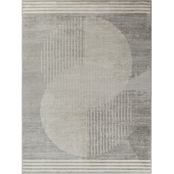 Modern Scandinavisch Tapijt ENSO2 - Grijs/Beige - 200x275 cm