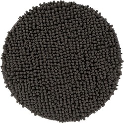 Tapijtenloods Fluffy - Badmat Hoogpolig - Soft Touch - Antraciet- 55 CM ROND