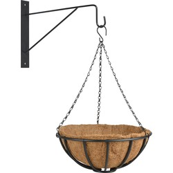 Hanging basket 35 cm van metaal met muurhaak - complete hangmand set - Plantenbakken