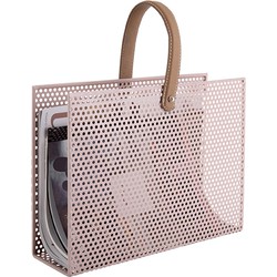 Tijdschriftenrek Perky Mesh - IJzer Licht Roze - 30x33x9cm