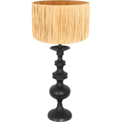 Anne Light and home tafellamp Lyons - zwart - metaal - 30 cm - E27 fitting - 3750ZW