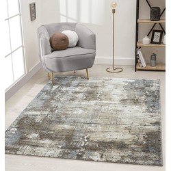 Maratta Vintage Modern Grijs Bruin Beige vloerkleed - - 200 X 290 CM