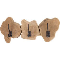 Cozy Ibiza - Kapstok wandhanger van teak maat M 46 cm.