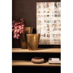 PTMD Bloempot Qasem - 42x27x61 cm - Aluminium - Messing