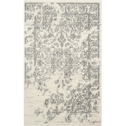 Safavieh Distressed Indoor Woven Area Rug, Adirondack Collection, ADR101, in Ivory & Silver, 91 X 152 cm