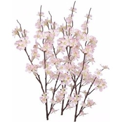 3x Stuks roze appelbloesem kunstbloem/tak met 57 bloemetjes 84 cm - Kunstbloemen
