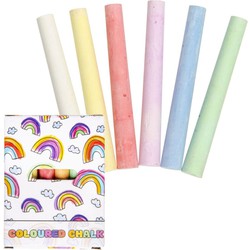 Decopatent® Uitdeelcadeaus 20 STUKS Kleine 12-Delige Regenboog Stoepkrijt in Doosje - Speelgoed Traktatie Uitdeelcadeautjes voor kinderen