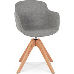 Stoel met armleuningen AMOS 59x54x80 cm Grijs