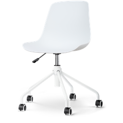 Nout-Pip bureaustoel wit - wit onderstel