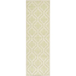 Safavieh Trellis Indoor Hand Tufted Area Rug, Cambridge Collection, CAM132, in Light Green & Ivory, 76 X 244 cm