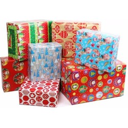 20x Kerstmis kadopapier - Cadeaupapier