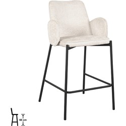 LABEL51 Barkruk Joni - Crème - Elegance - Zithoogte 65