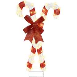 OLASVIK - LED kerstdecoratie - Rood/Wit - IJzer
