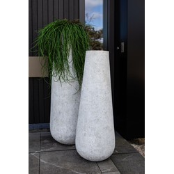 PTMD Bloempot Toshiba - 45x45x120 cm - Cement - Wit
