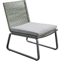 Kome lounge chair alu dark grey/rope green/akarui - Yoi