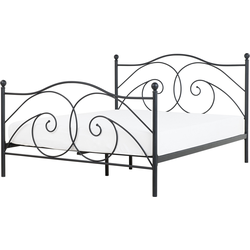 DINARD  - Tweepersoonsbed - Zwart - 160 x 200 cm - Metaal