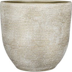 Mica Decorations Plantenpot - terracotta - champagne - D39/H36 cm - Plantenpotten