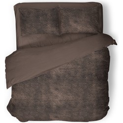 Eleganzzz Dekbedovertrek Flanel Fleece - brown 200x200/220cm