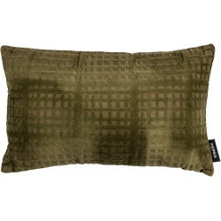 WOOOD Lada Kussen - Velvet - Warm Groen - 30x50x10