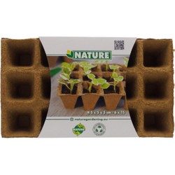 Biopottrays 5x5x5 cm 6x15stuks - Nature