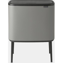 Bo Touch Bin, met 2 binnenemmers, 11 + 23 liter - Mineral Concrete Grey