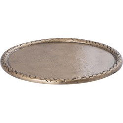 PTMD Schaal Fahdi - 25x25x2 cm - Aluminium - Messing