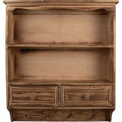 Clayre & Eef Wandkast Bruin Hout