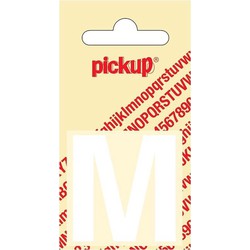 Plakletter Helvetica 40 mm Sticker witte letter m - Pickup