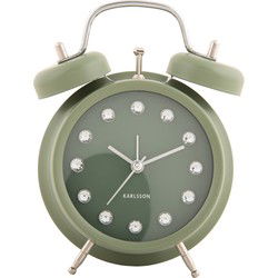 Karlsson - Wekker Glam Diamonds - Jungle groen