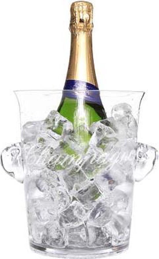 Cosy & Trendy champagne emmer met tekst champagne D13,8X H20,7CM glas - 