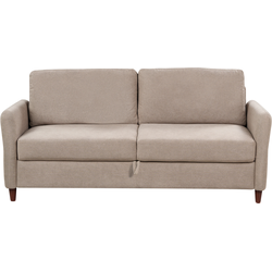 Beliani MARE - Driezitsbank-Beige-Polyester