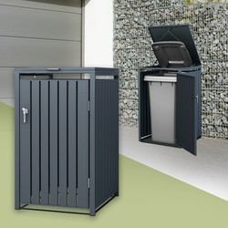 1 afvalbak tot 240L 68x80x116,3 cm gemaakt van staal in antraciet ML design