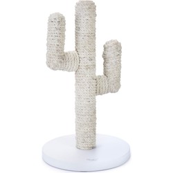 Designed by Lotte hout krabpaal cactus wit 35x35x60