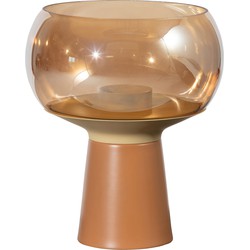 BePureHome Mushroom Tafellamp - Glas - Syrup - 28x24x24