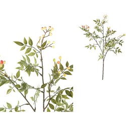 PTMD Berry Plant Bes Kunsttak - 42 x 26 x 74 cm - Roze/Groen