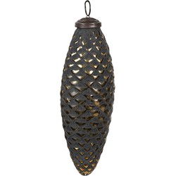 Clayre & Eef Kerstbal Zwart Glas