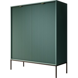 Meubella - Dressoir Navil - Groen - 104 cm - Hoog