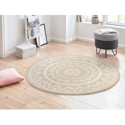 Rond Laagpolig vloerkleed - Valencia - Crème - Ø 140 CM