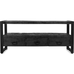 Benoa Britt 3 Drawer TV Cabinet Black 150 cm