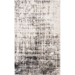 Safavieh Modern Abstract Indoor Woven Area Rug, Adirondack Collection, ADR207, in Silver & Black, 183 X 274 cm