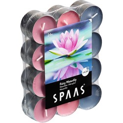 Spaas waxinelichtjes - 24x - Fairy Waterlily - 4,5 branduren - geurkaarsen