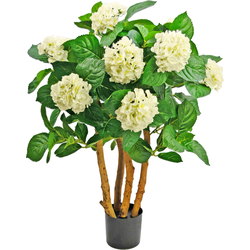 Hoyz Greenery - Kunstplant Hortensia 85 cm wit