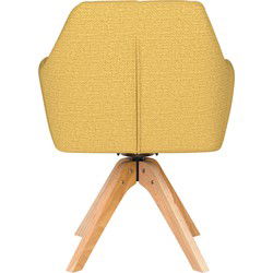 Housecraft Living Pete Eetkamerstoel Draaibaar Hout Okergeel