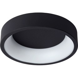 Kleine plafondlamp LED Ø 30 cm 20W zwart