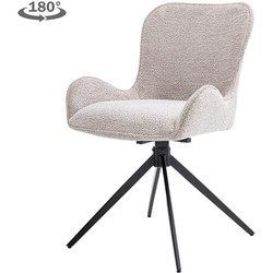 Tower living Sora swivel sidechair - fabric Mona 110 Sand