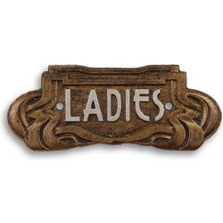 Gietijzeren art nouveau "dames" plaquette