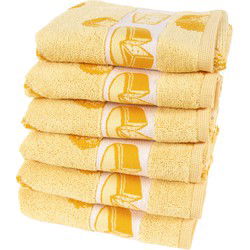 Twentse Damast Keukendoekenset - 6 stuks - Cheese Geel